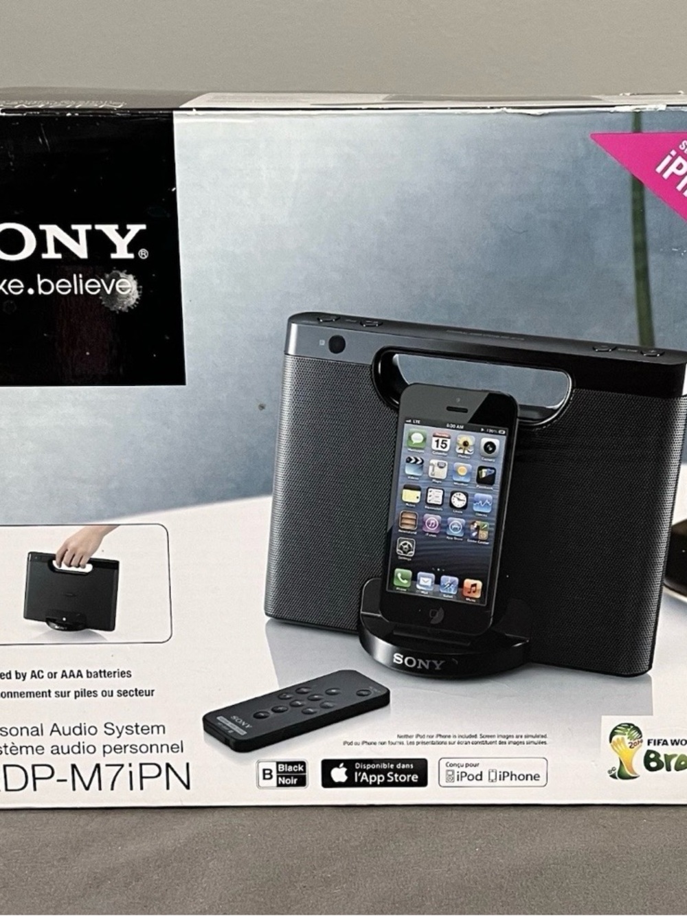 NIB Sony RDP-M7ip Portable Audio Speaker Lightning iPad/iPhone Docking Station
